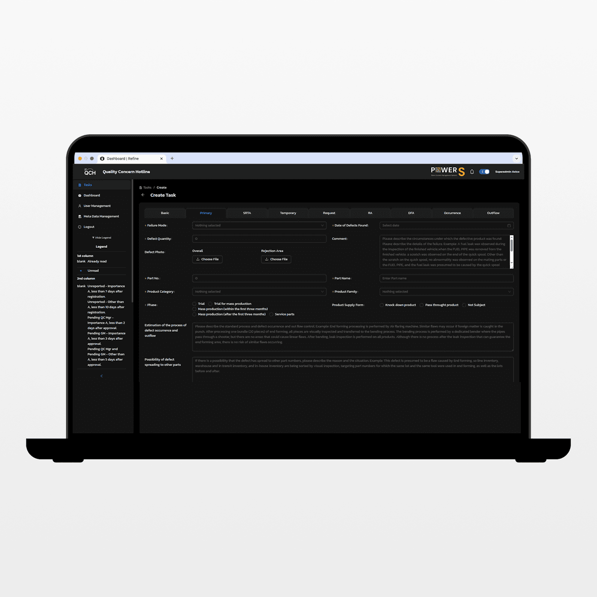 Key Features of QCH Dashboard 3
