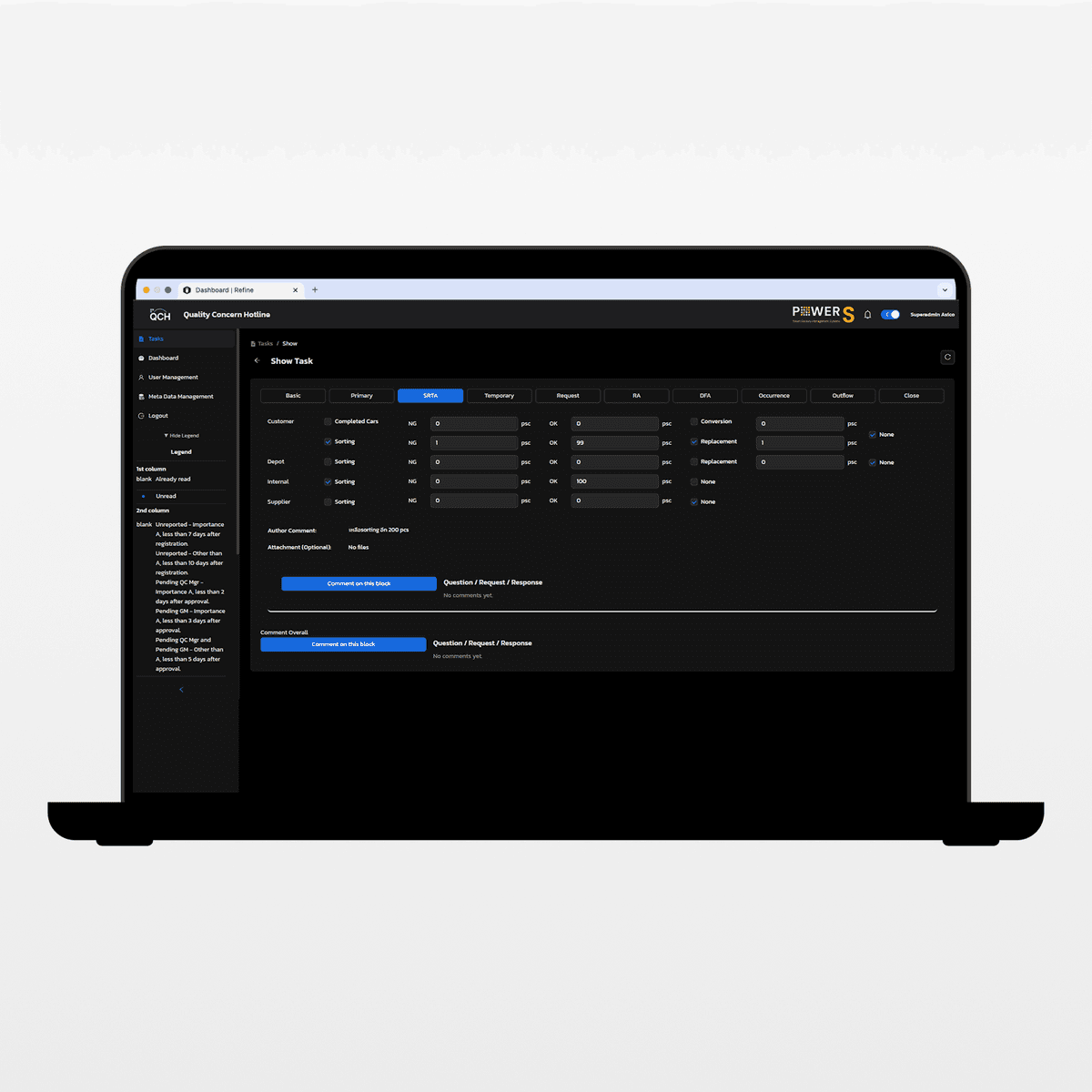 Key Features of QCH Dashboard 4